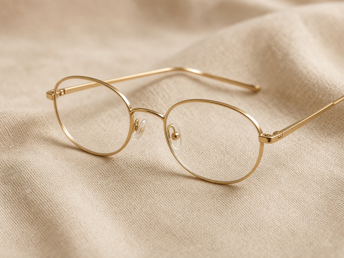 Linnea Gold Oval eyeglasses